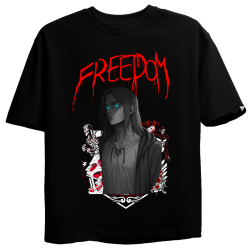 Freedom Oversized Terry Cotton T-Shirt | ANIM3FITS