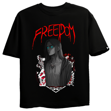 Freedom Oversized Terry Cotton T-Shirt | ANIM3FITS